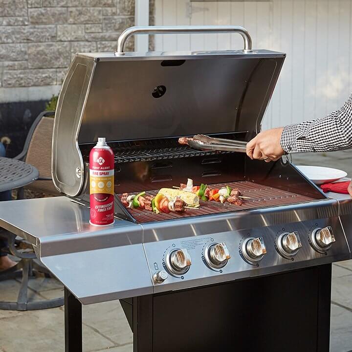 Fire escape outlet griller